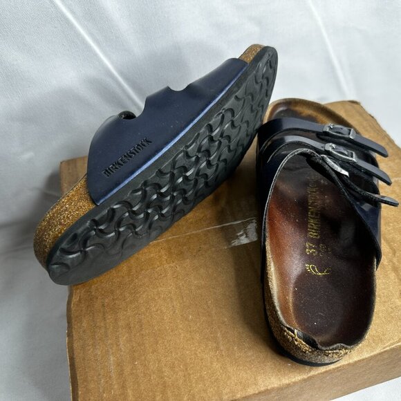 Women’s Birkenstock Florida Cobalt Blue Sandals Size 37 - RARE - Picture 5 of 8